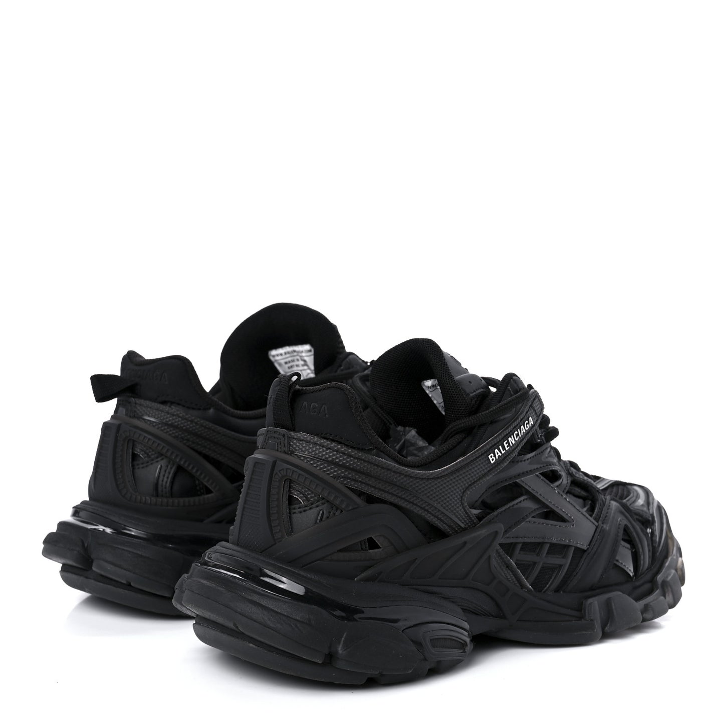 Rubber Mesh Monocolor Clear Sole Womens Track.2 Open Sneakers 38 Black