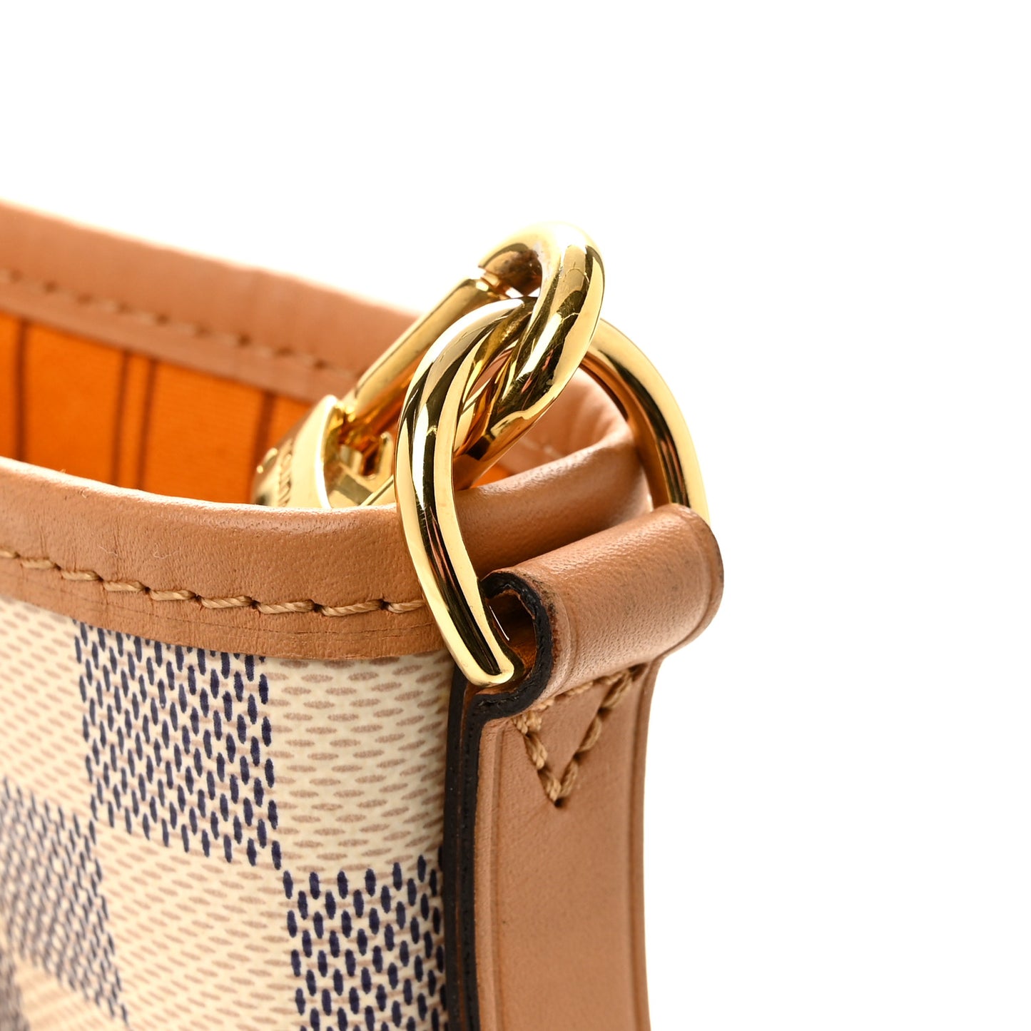 Damier Azur Braided Neverfull MM Orange