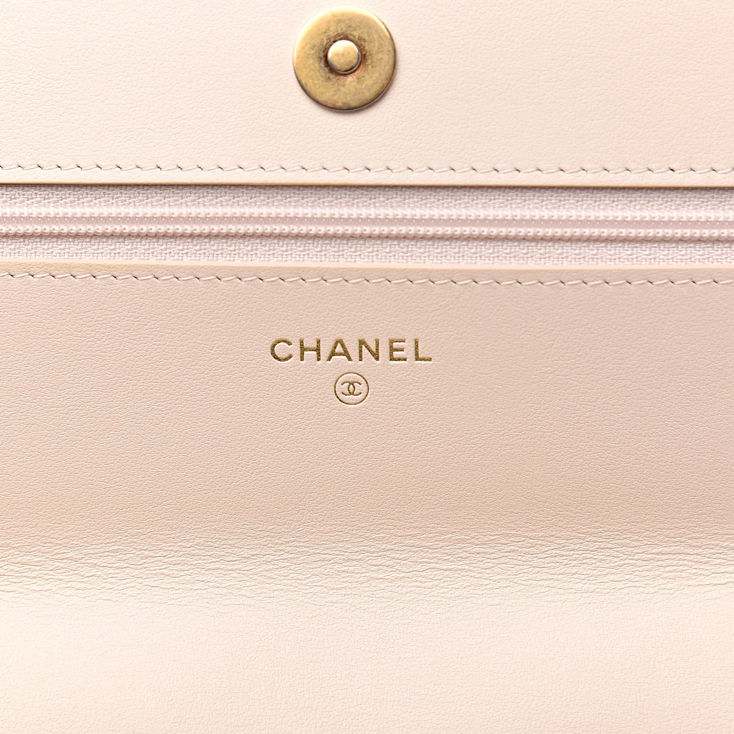 Chanel Goatskin Quilted 19 Wallet On Chain WOC Light Beige 6 of 12