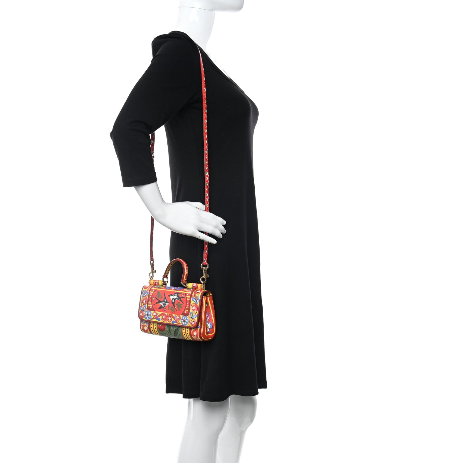 Dolce & Gabbana Dauphine Majolica Printed Mini Miss Sicily Satchel Multicolor 2 of 9