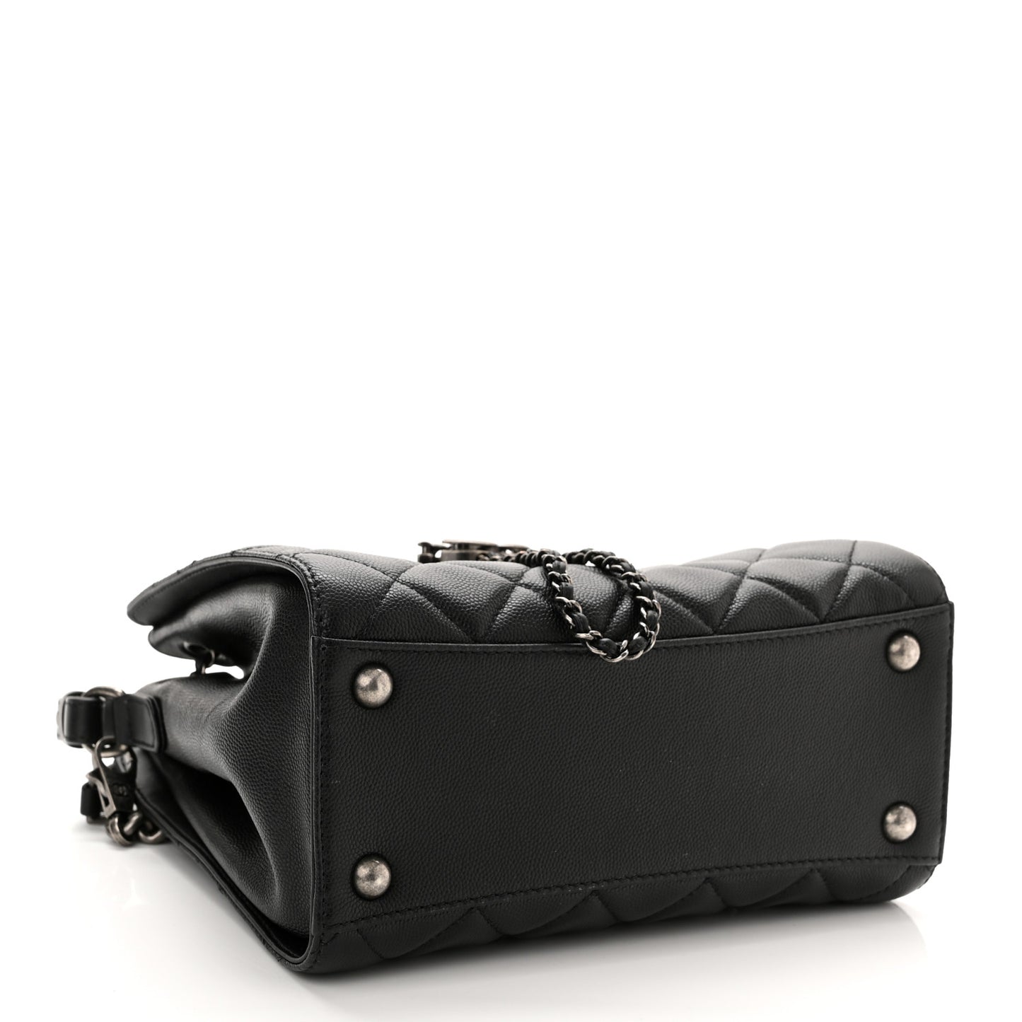 Caviar Quilted Small CC Bucket Bag Black