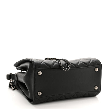 Chanel Caviar Quilted Small CC Bucket Bag Black 3 of 9