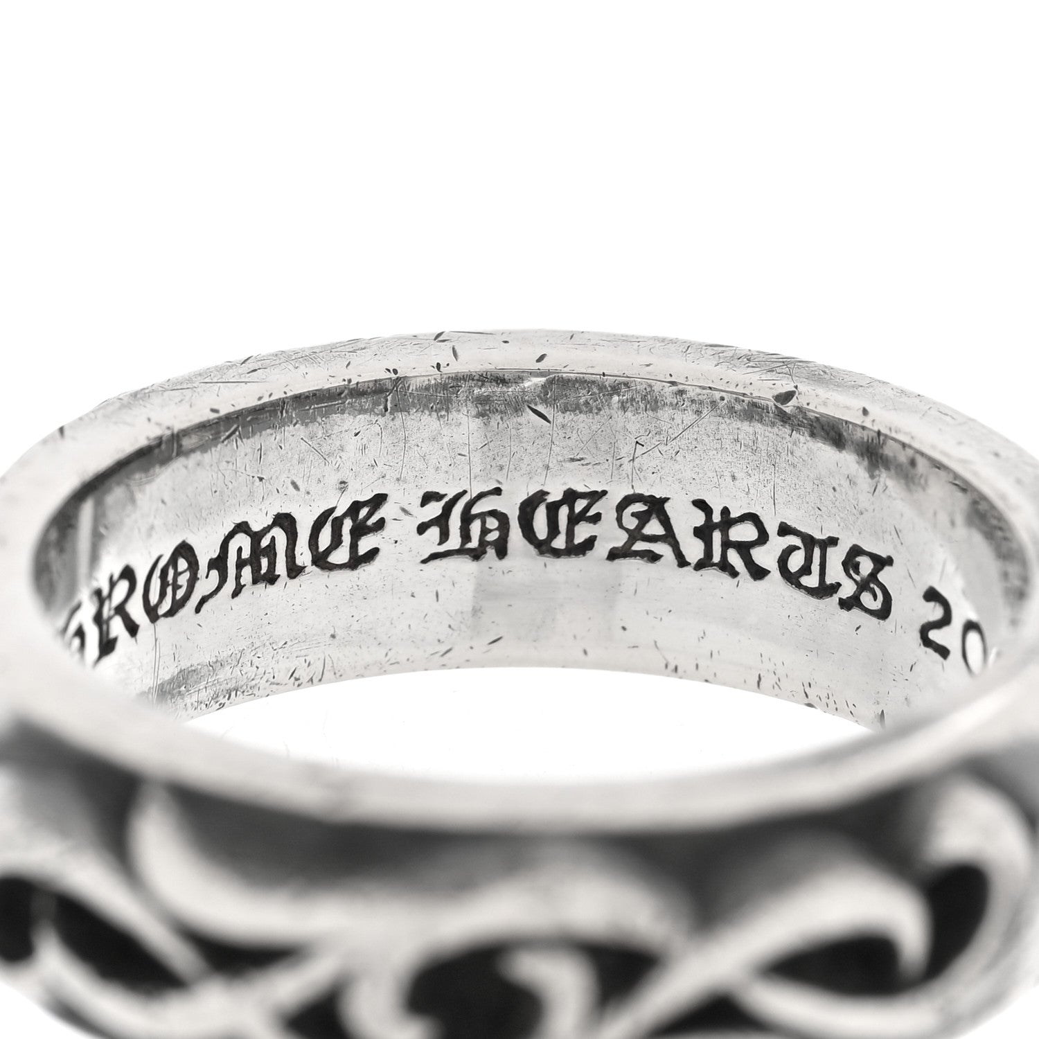 Chrome Hearts Sterling Silver Double Narrow Vine Band Ring 70 13