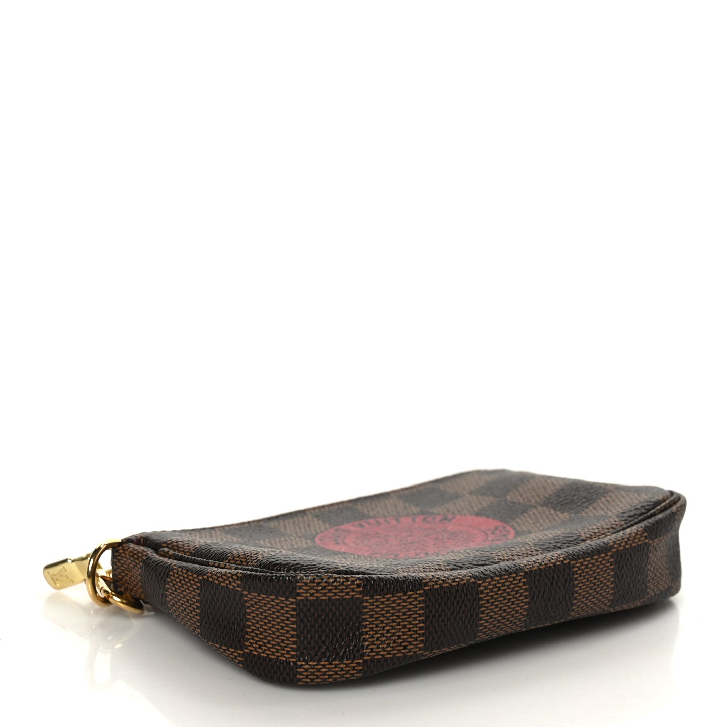 Damier Ebene Complice Trunks and Bags Mini Pochette Accessories Red