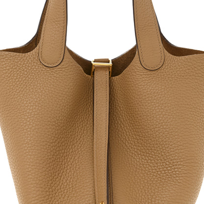 Hermes Taurillon Clemence Picotin Lock 18 PM Biscuit 8 of 11