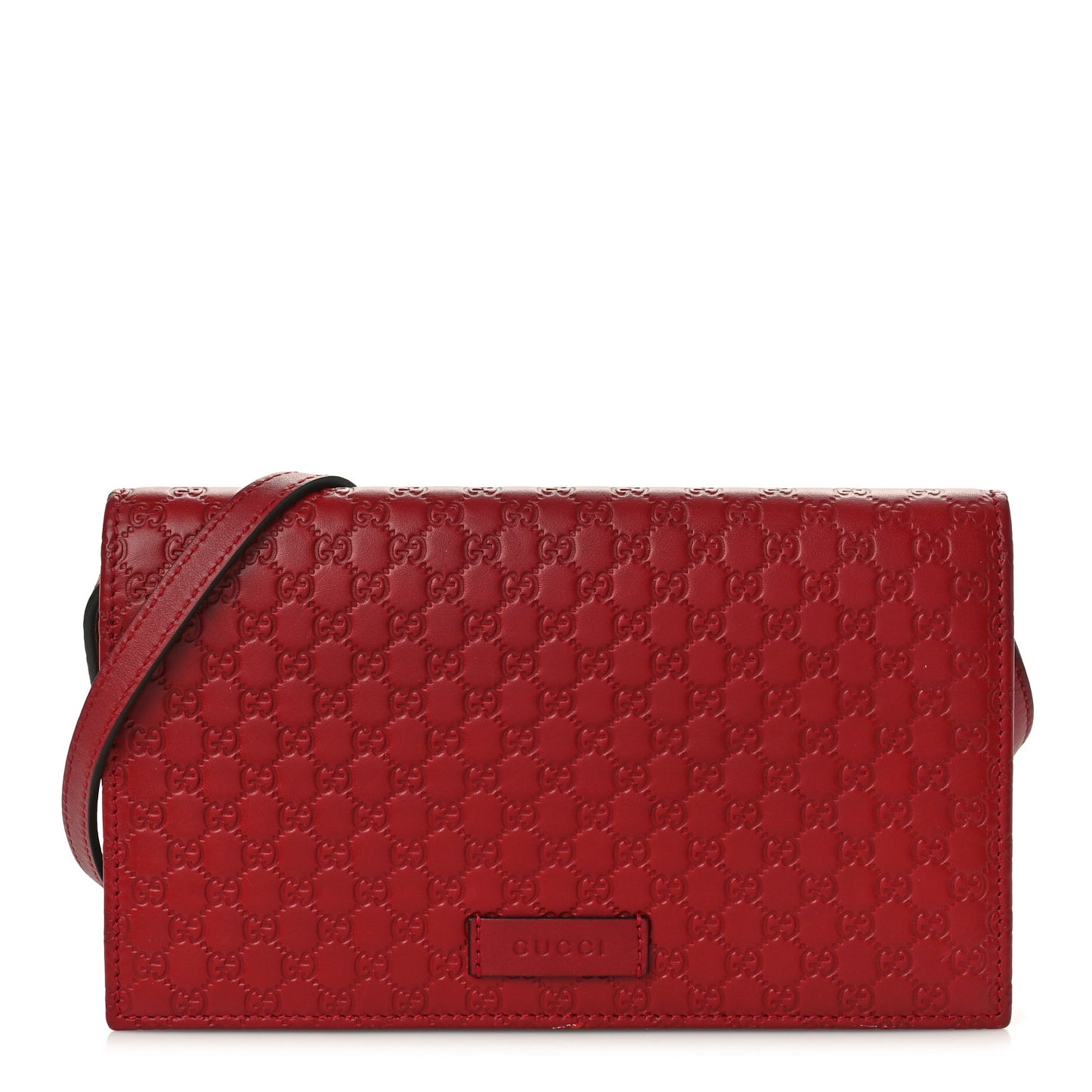 Microguccissima Crossbody Wallet Red