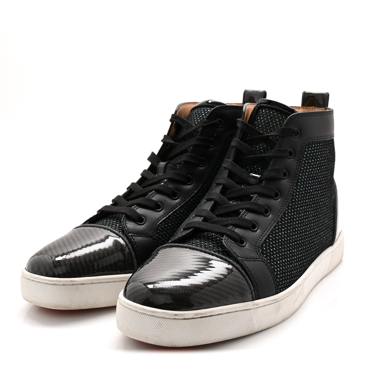 Tissu Patent Mens Louis Orlato Flat Sneakers 45.5 Version Black