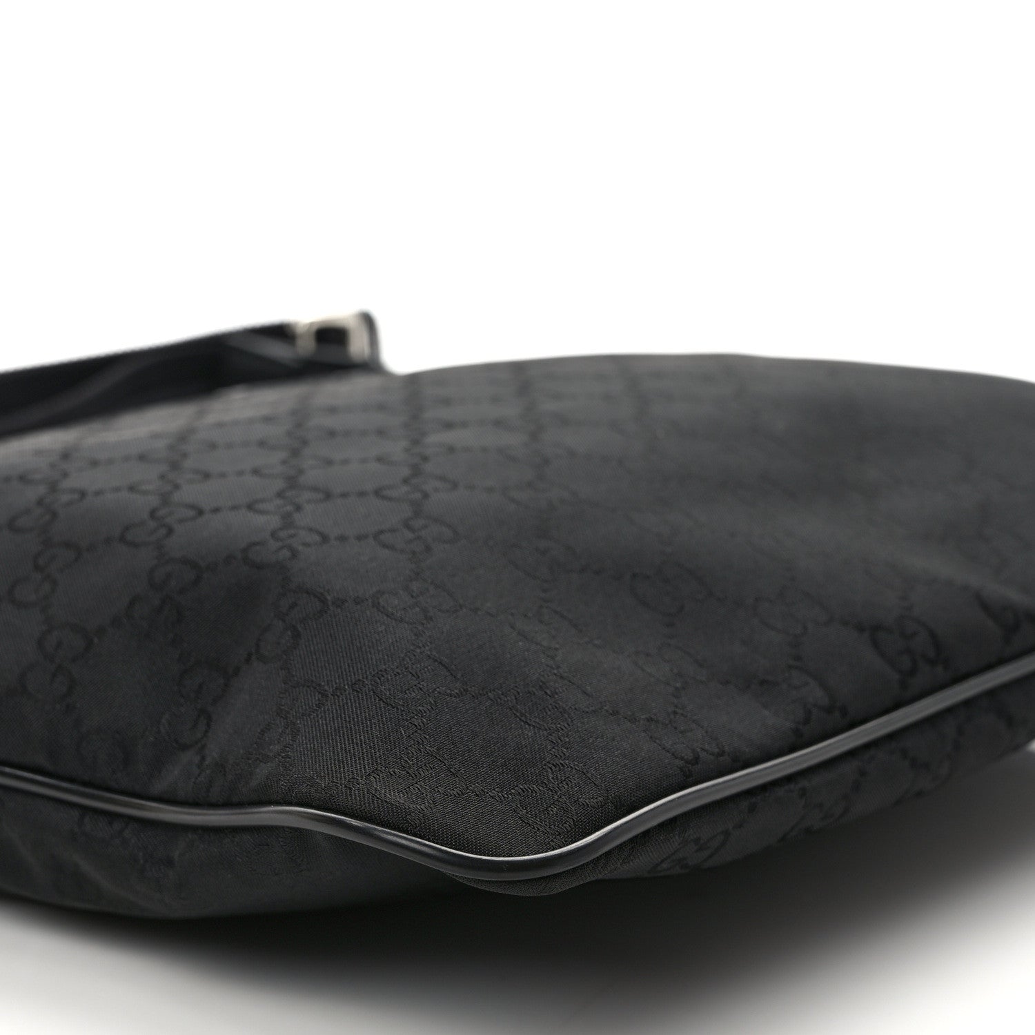 Gucci Nylon Monogram Medium Flat Messenger Bag Black 8 of 9