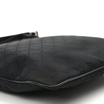 Gucci Nylon Monogram Medium Flat Messenger Bag Black 8 of 9