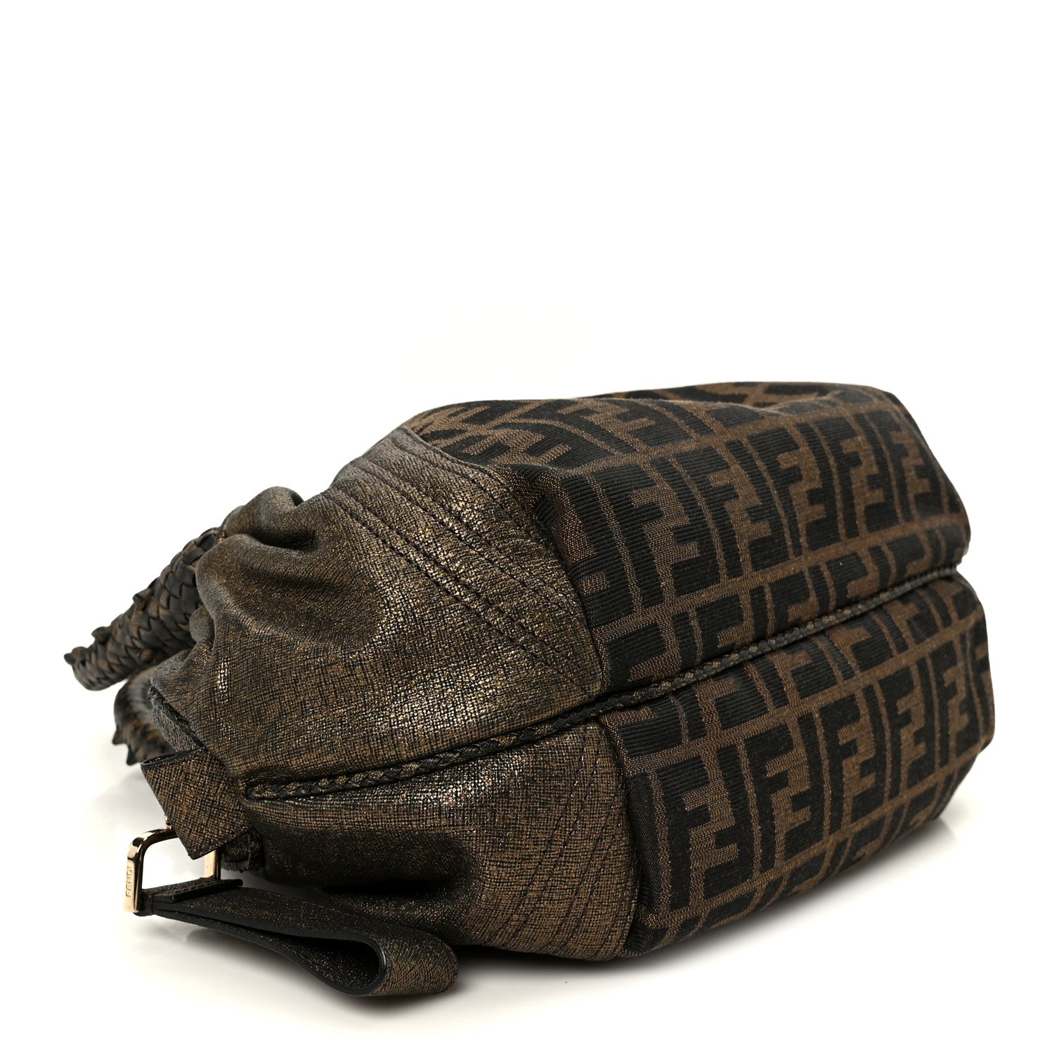 Fendi Zucca Nappa Nuvolata Vitello Tortuga Spy Bowler Tobacco Moro 4 of 12