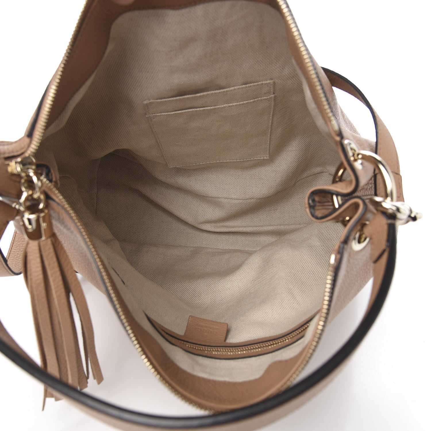 Gucci Pebbled Calfskin Large Soho Hobo Camelia 4 of 9