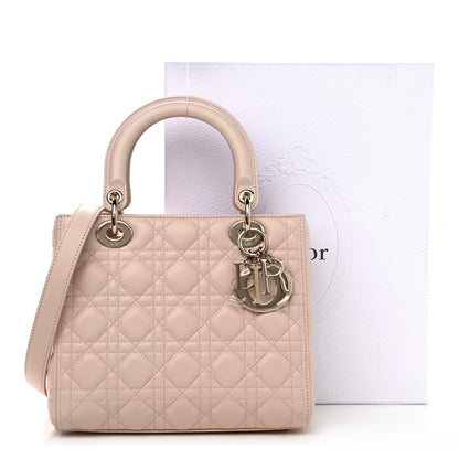 Christian Dior Lambskin Cannage Medium Lady Dior Light Pink 11 of 11
