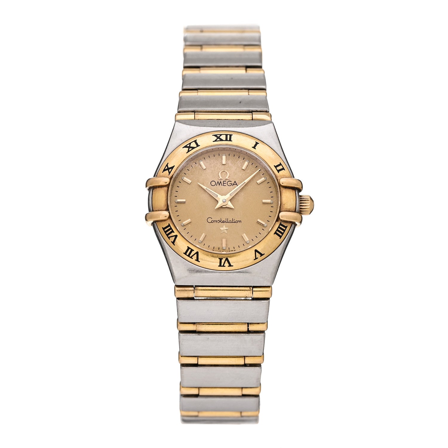 Omega Stainless Steel 18K Yellow Gold 22mm Constellation Quartz Watch Champagne 1262.10 1 of 4