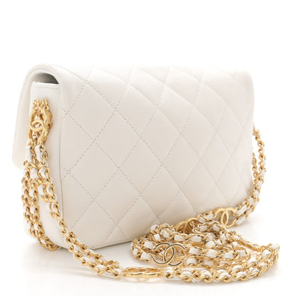 Chanel Caviar Quilted Mini CC You Flap White 3 of 10
