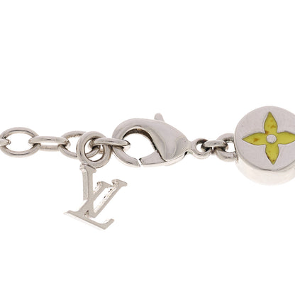 Louis Vuitton Metal Enamel Monogram Necklace Silver Multicolor 5 of 5