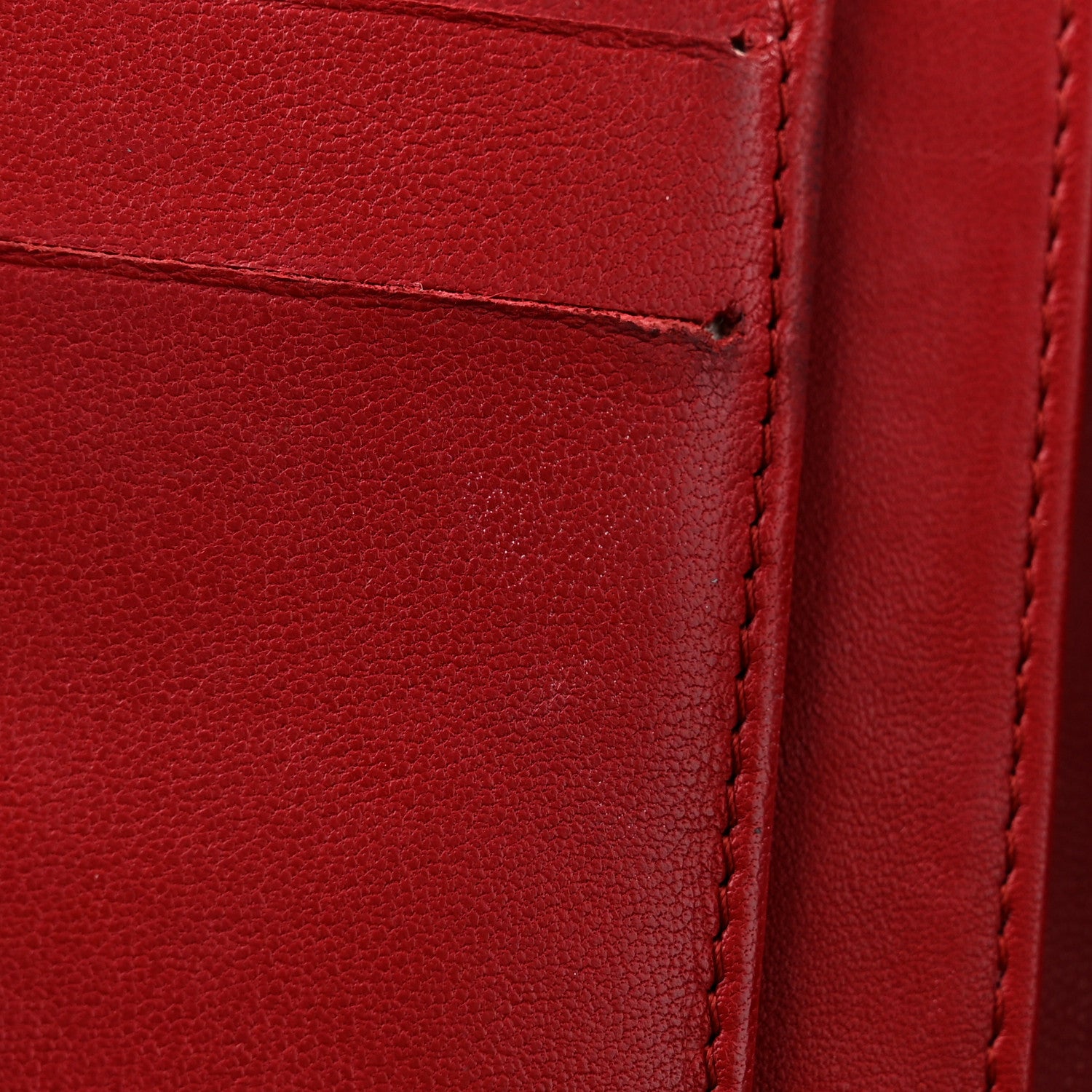 Chanel Lambskin Quilted Large Flap Wallet Red 12 of 12