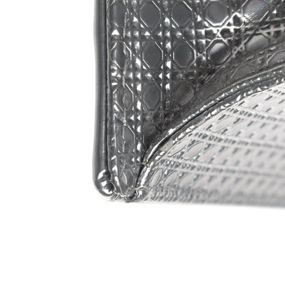 Christian Dior Metallic Patent Micro-Cannage Medium Diorama Flap Bag Silver 6 of 17