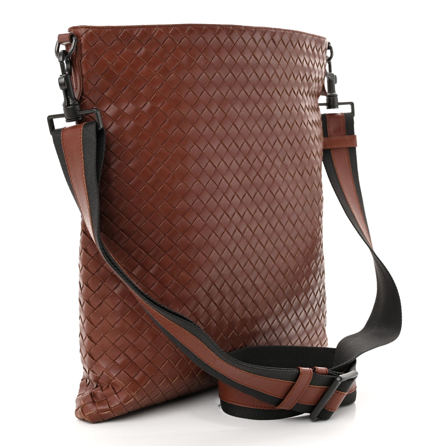 Nappa Intrecciato VN Crossbody Messenger Bag Rust