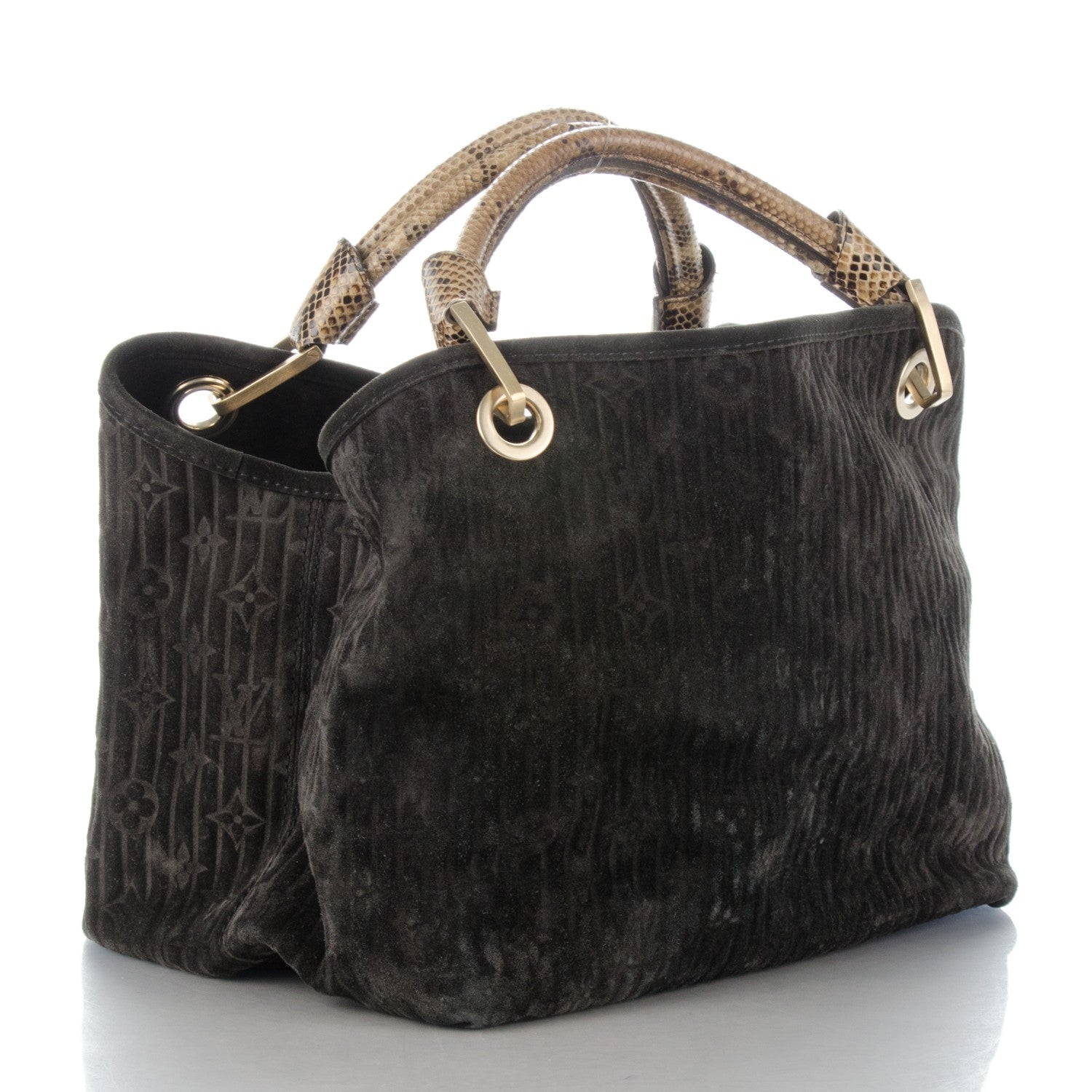 Louis Vuitton Monogram Suede Embossed Whisper PM Kohl 3 of 7