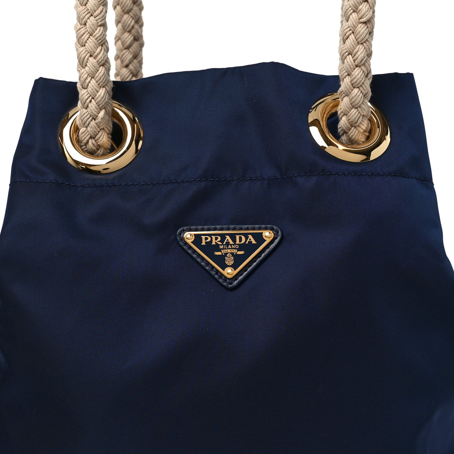 Re-Nylon Triangle Mariner Small Bucket Bag Baltic Blue