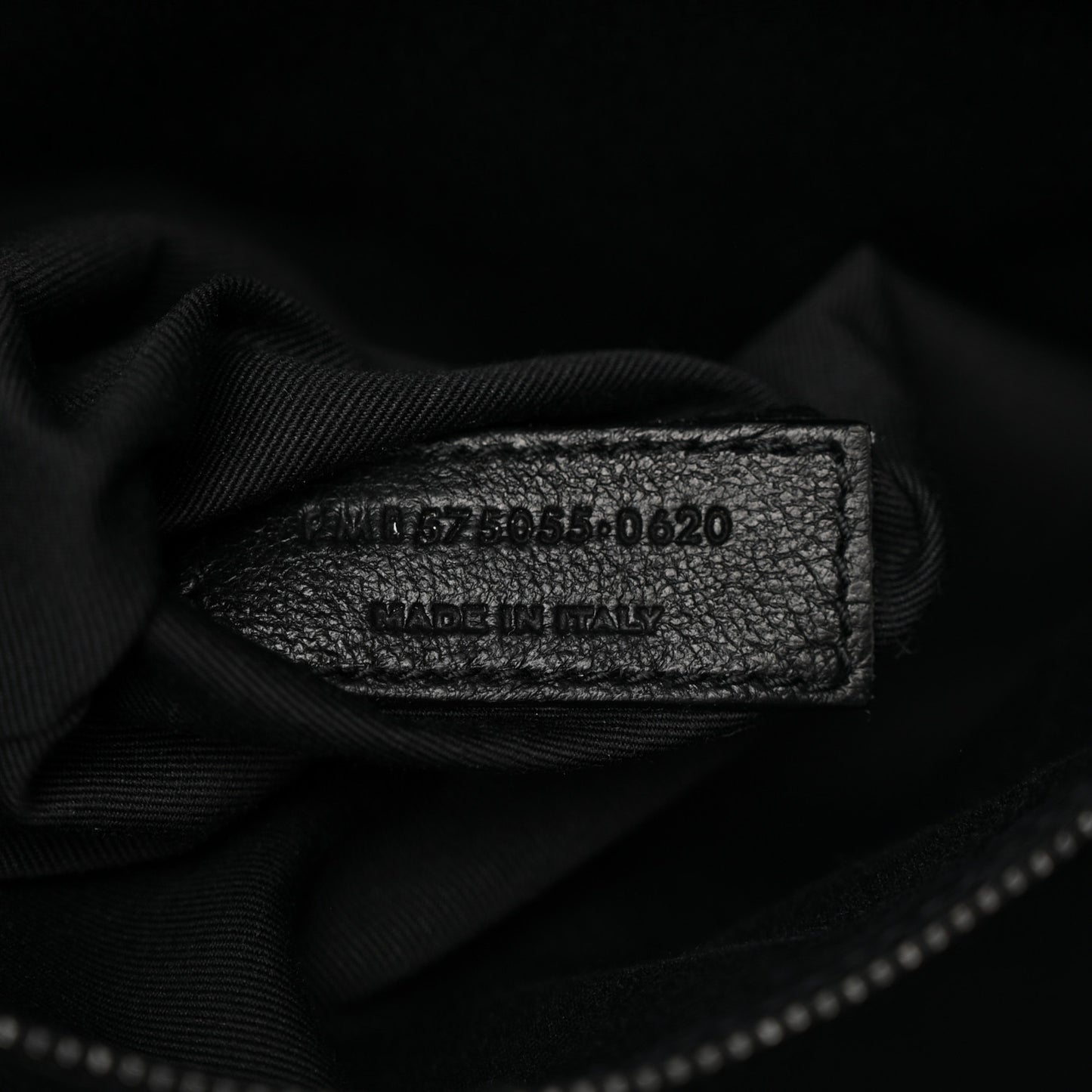 Crinkled Calfskin Matelasse Monogram Medium Niki Chain Satchel Black