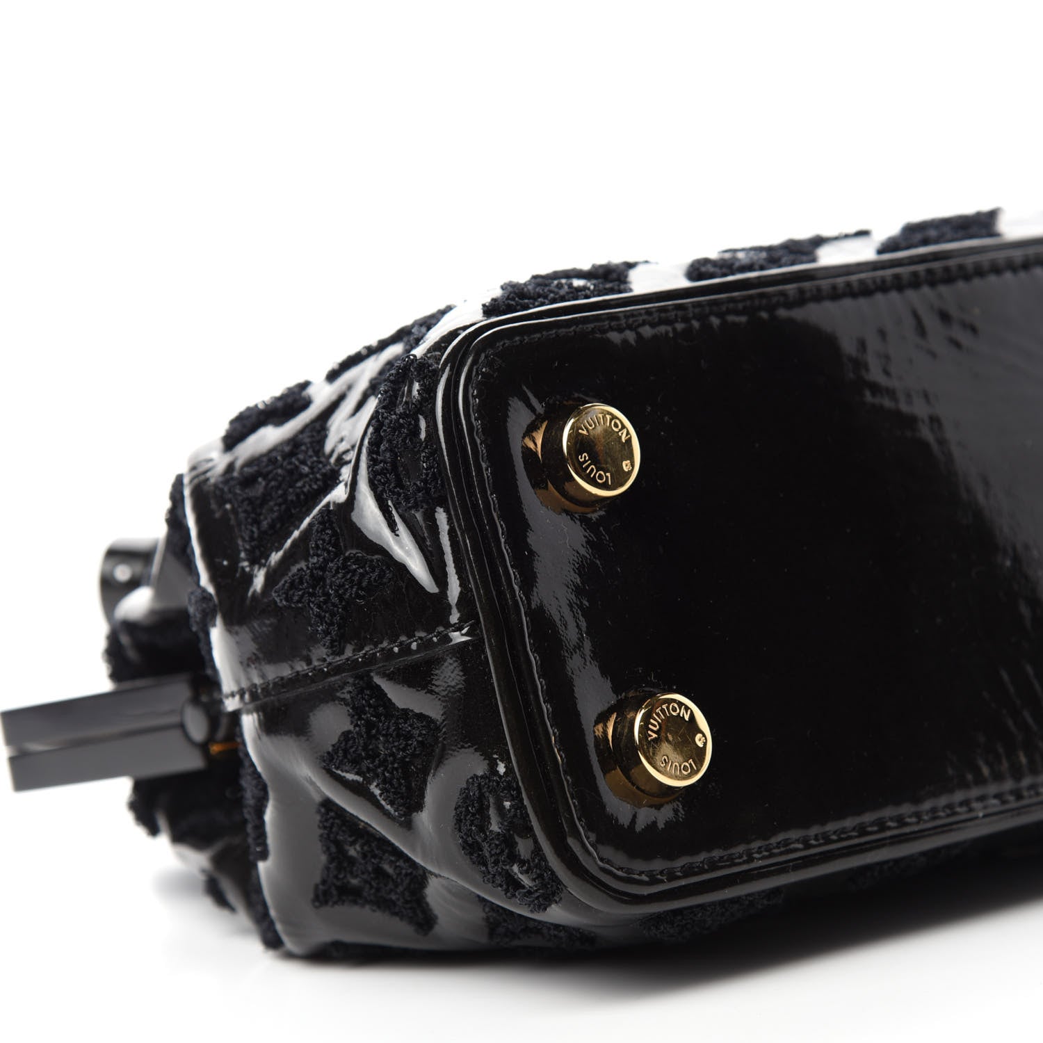 Louis Vuitton Patent Lambskin Fascination Lockit BB Frame Black 6 of 9