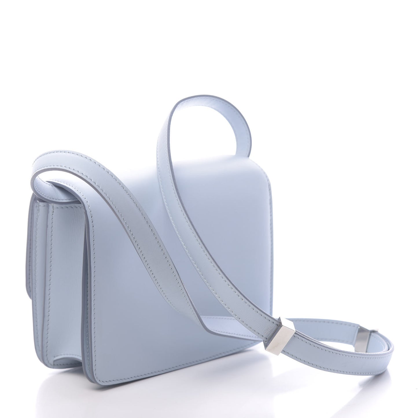 Smooth Calfskin Small Classic Box Flap Bag Pale Blue