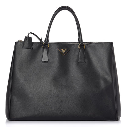 Prada Saffiano Lux Extra Large Galleria Double Zip Tote Black 1 of 19