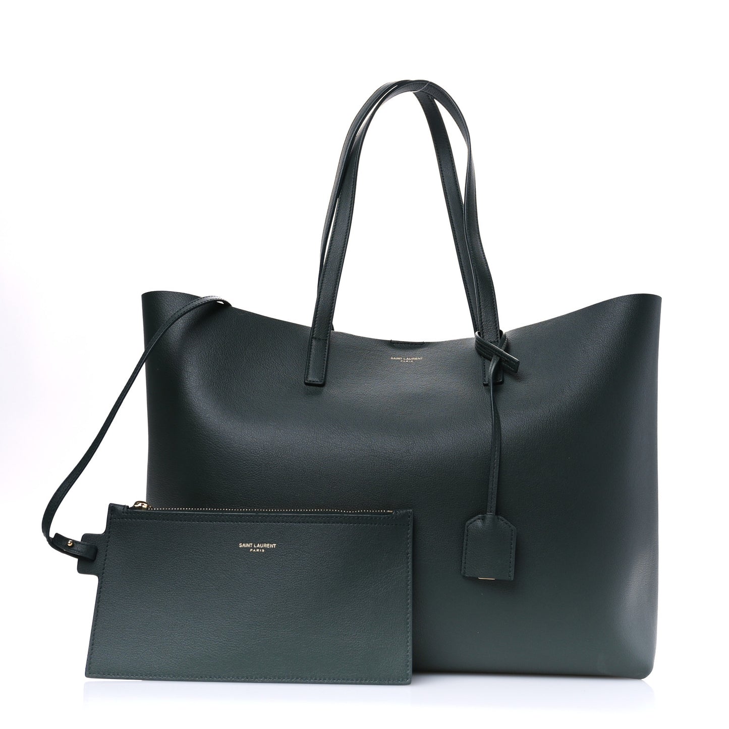 Calfskin Large Shopping Tote Dark Green