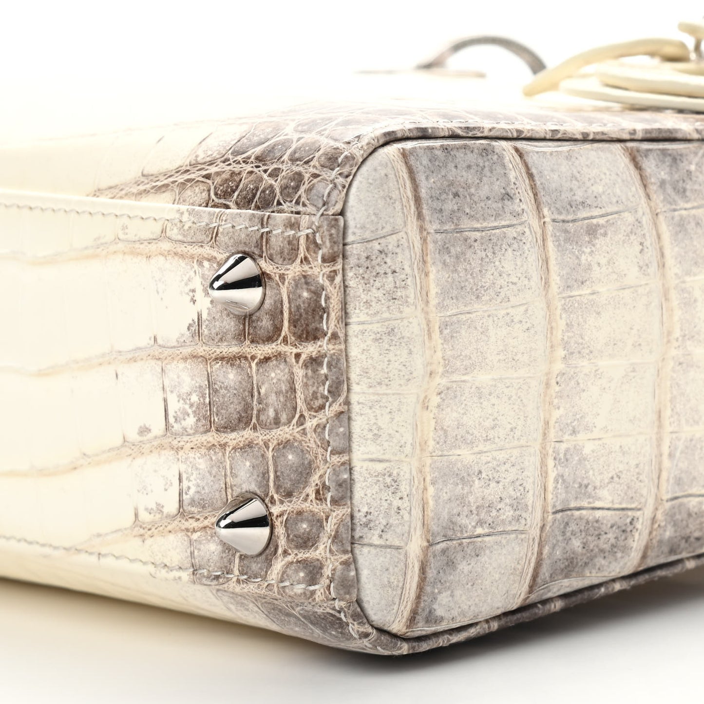 Niloticus Crocodile Himalaya Small Lady Dior White