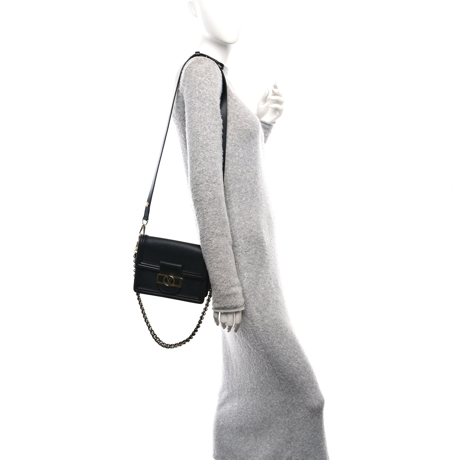 Louis Vuitton Epi Mini Dauphine Black 2 of 10