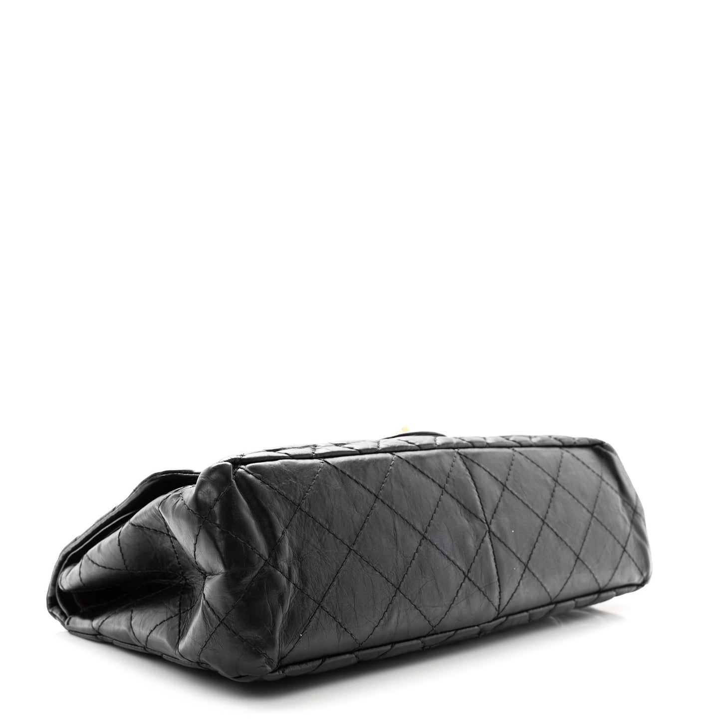 Aged Calfskin Quilted 2.55 Reissue 227 Flap Black