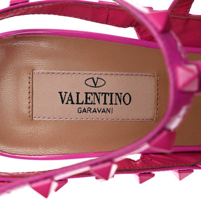 Valentino Garavani Patent Lacquer Monochrome Rockstud Ankle Strap 100mm Pumps 39 Pink PP 7 of 9