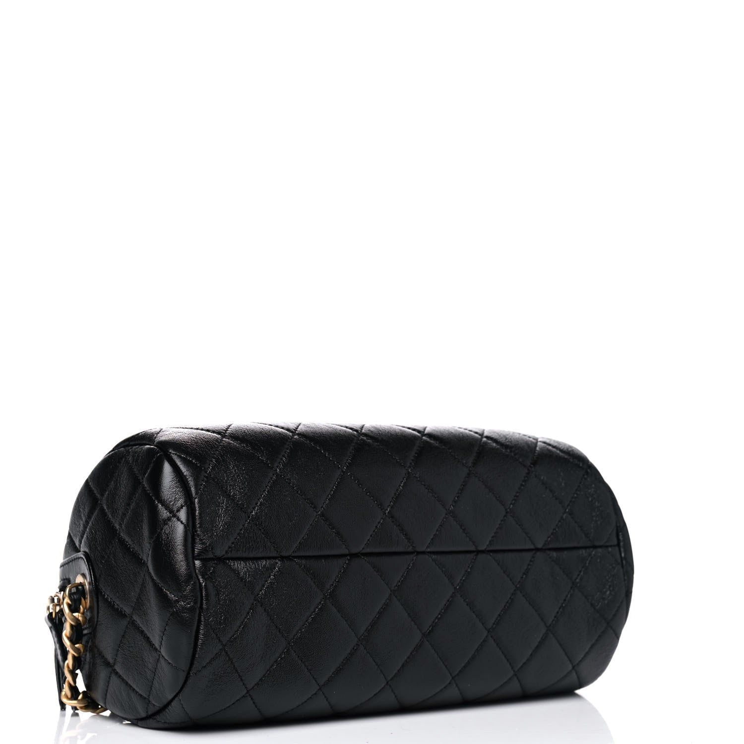 Chanel Shiny Lambskin Quilted Fashion Therapy Bowling Bag Black 3 of 6