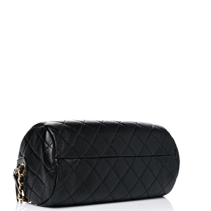 Chanel Shiny Lambskin Quilted Fashion Therapy Bowling Bag Black 3 of 6