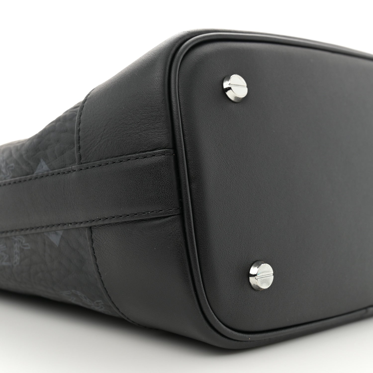 MCM Visetos Medium Dessau Drawstring Bucket Bag Black 10 of 11