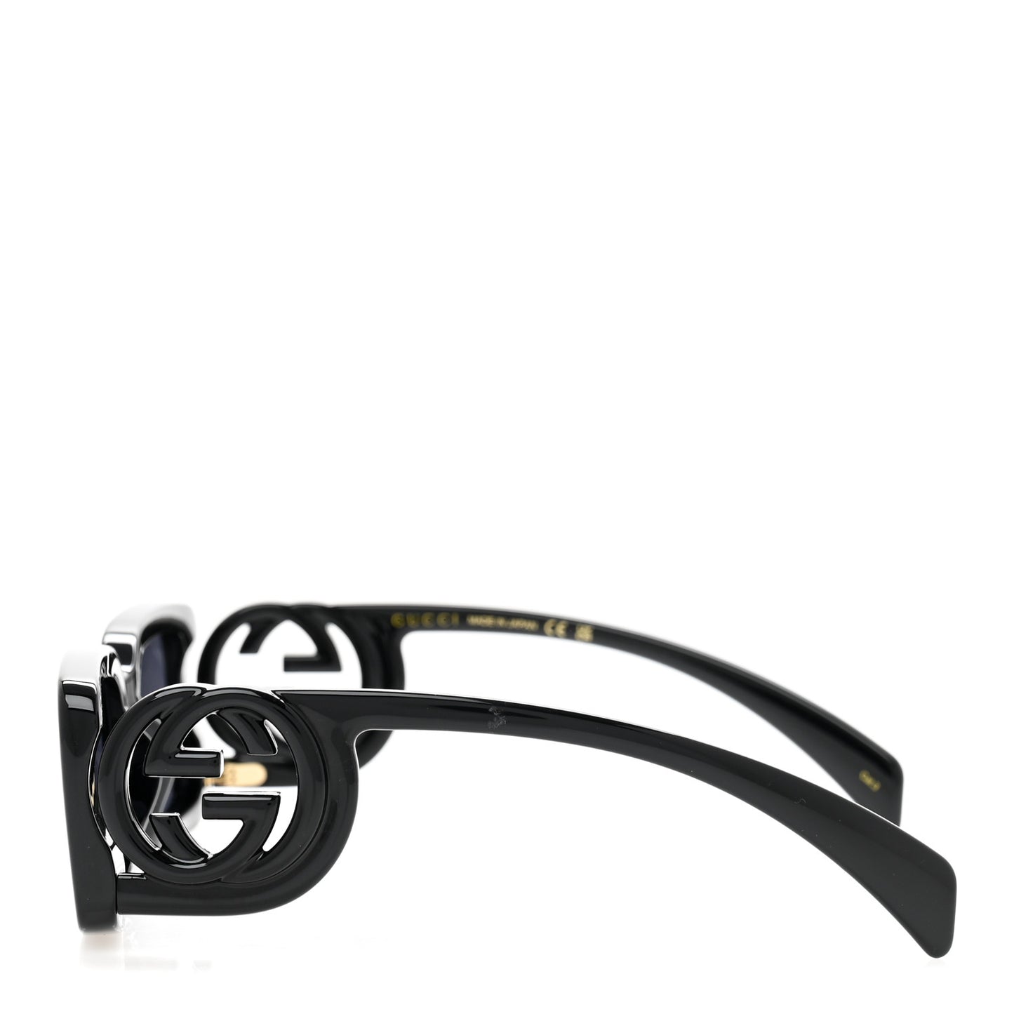 Acetate Chaise Rectangle Frame Sunglasses GG1325S Black