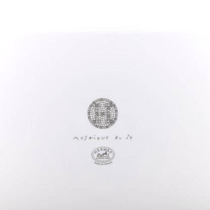 Hermes Porcelain Mosaique Au 24 Sushi Plate Platine 4 of 6