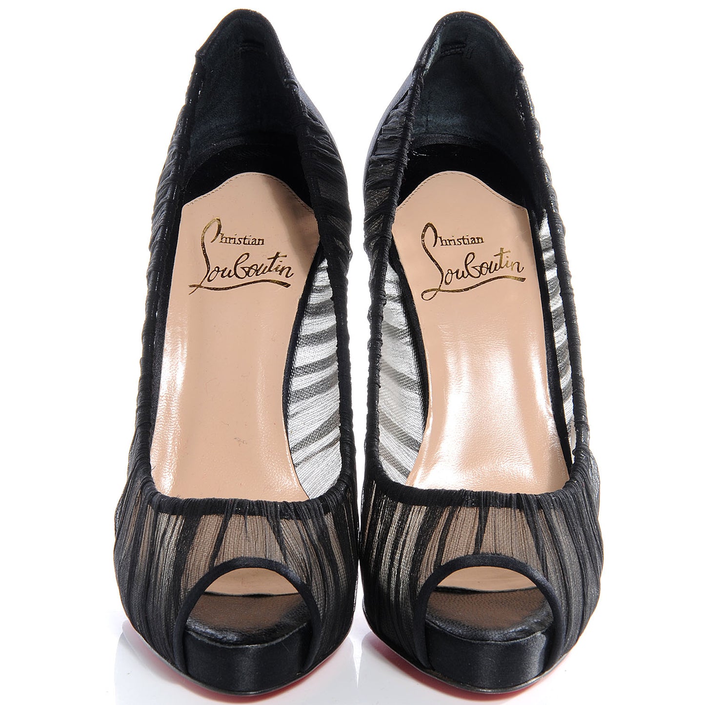 Satin Chiffon Ambrosina Pumps 37 Black