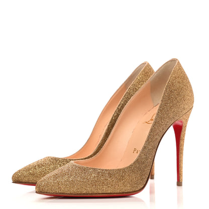 Christian Louboutin Glitter Pigalle Follies 100 Pumps 35 Gold 3 of 9
