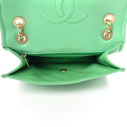 Chanel Caviar Quilted Medium Sweet Classic Flap Green 5 of 11