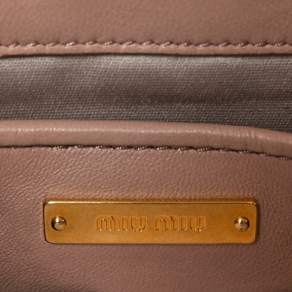 Miu Miu Nappa Matelasse Chain Crossbody Cammeo 7 of 9