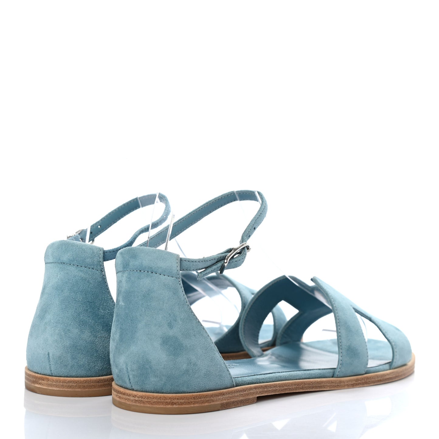 Suede Goatskin Santorini Sandals 37.5 Bleu Littoral