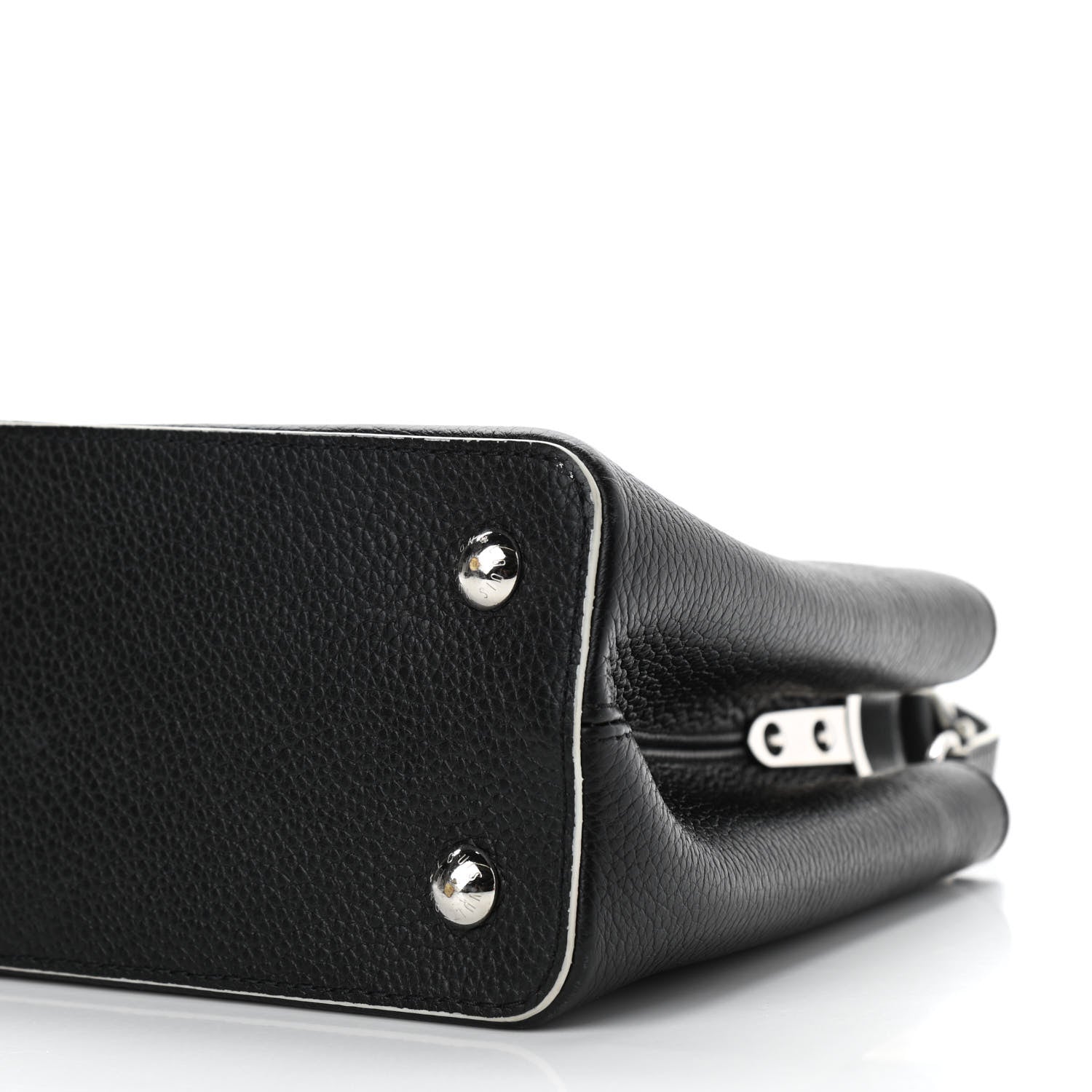 Louis Vuitton Taurillon Stitched Capucines PM Black 9 of 10