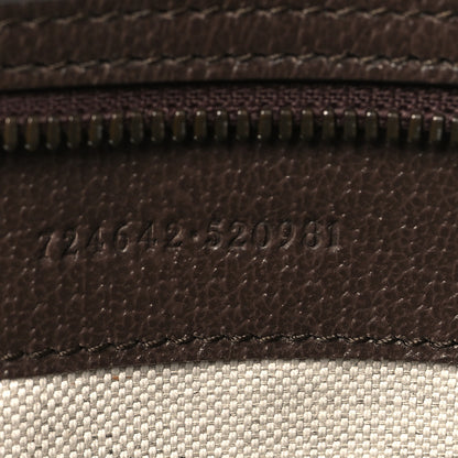 Gucci GG Supreme Monogram Textured Dollar Calfskin Web Medium Savoy Duffle Bag Beige Ebony New Acero 6 of 14