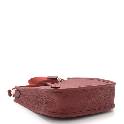 Hermes Taurillon Clemence Amazone Evelyne TPM Rouge H 4 of 11