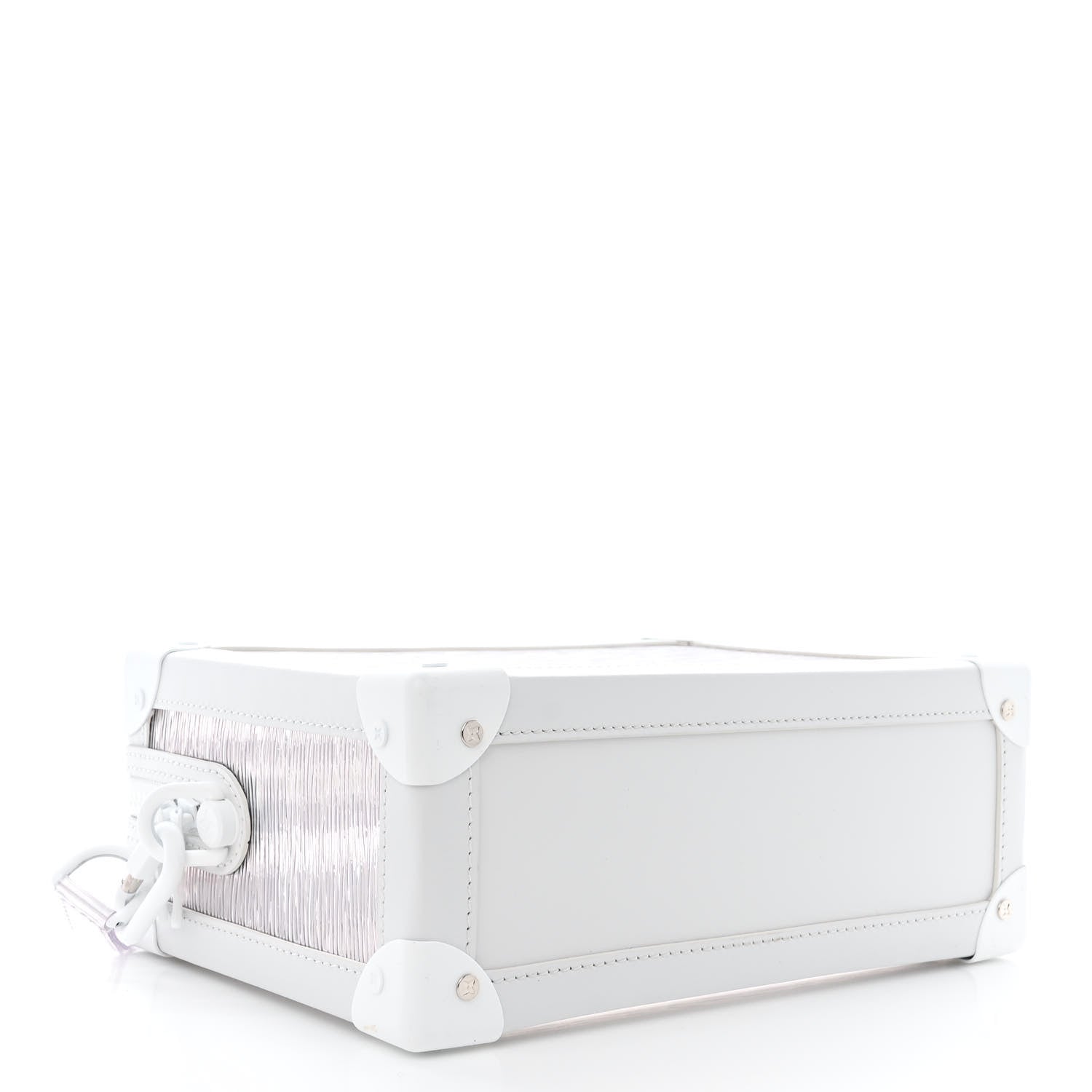 Louis Vuitton Calfskin PVC Epi Plage Soft Trunk Optic White 4 of 9