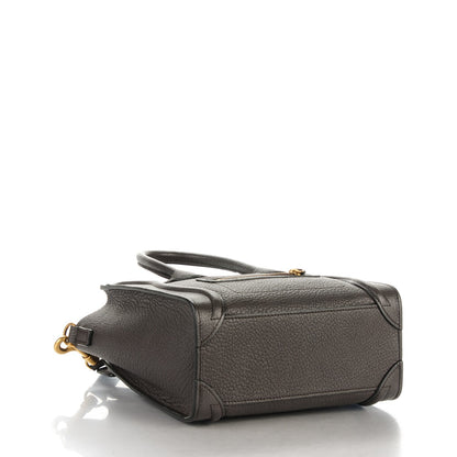 Celine Goatskin Nano Luggage Dark Taupe 4 of 7