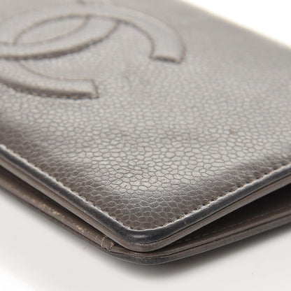Chanel Caviar Timeless CC Yen Wallet Grey 11 of 14