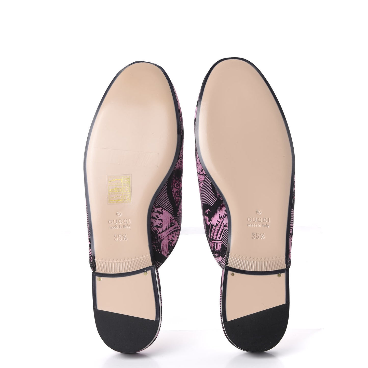 Silk Satin Saint Romain Womens Princetown Slippers 35.5 Pink Black